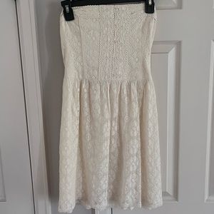 Strapless mini dress